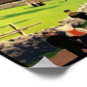 Poster Vintage voyage Norvège (Coin)