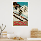 Poster Vintage voyage norvégien (Cuisine)