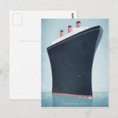 Poster Vintage voyage Ocean Liner - Carte postale (Devant / Derrière)