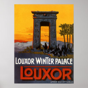 Poster Vintage voyage, palais d'hiver de Louxor, Egypte