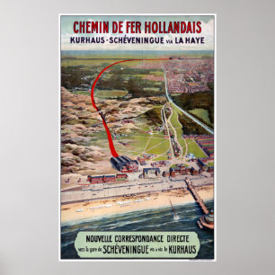 Poster Vintage voyage Pays-Bas Holland restauré