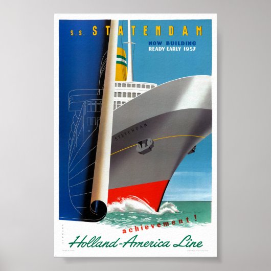 Poster Vintage voyage Pays-Bas restauré (Devant)