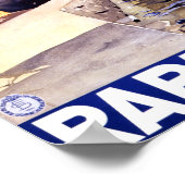 Poster Vintage voyage Rapallo Genova Italie (Coin)