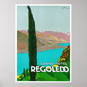 Poster Vintage voyage Regoledo Italie