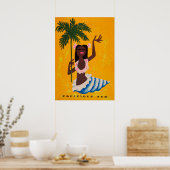 Poster Vintage voyage rétro du Pacifique Sud (Cuisine)