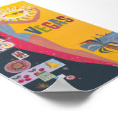 Poster Vintage voyage rétro Las Vegas (Coin)