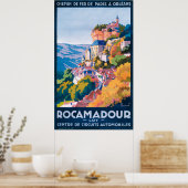 Poster Vintage voyage Rocamadour (Cuisine)