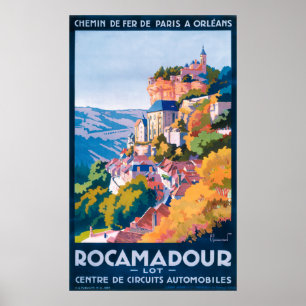 Poster Vintage voyage Rocamadour