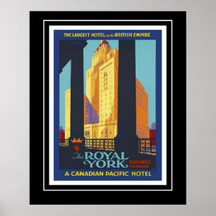 Poster Vintage voyage Royal York Canada