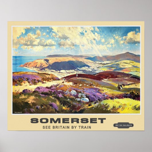 Poster Vintage voyage, Somerset (Devant)