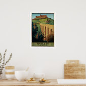 Poster Vintage voyage, Spoleto Italie (Cuisine)