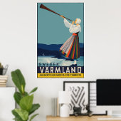 Poster Vintage voyage Suède (Bureau à domicile)
