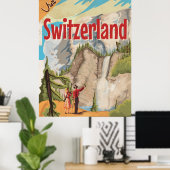 Poster Vintage voyage Suisse (Bureau à domicile)