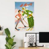 Poster Vintage voyage Suisse (Bureau à domicile)