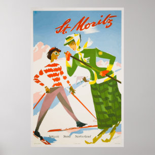 Poster Vintage voyage Suisse