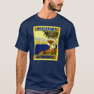 Poster Vintage voyage : T-shirt Jamaïque
