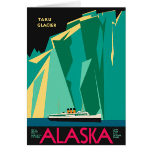 Poster Vintage voyage, Taku Glacier, Alaska