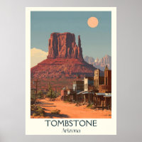 Poster Vintage voyage Tombstone Arizona | Retro