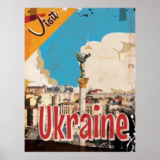 Poster Vintage voyage Ukraine (Devant)