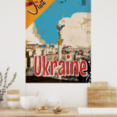 Poster Vintage voyage Ukraine (Cuisine)