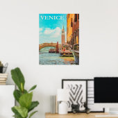 Poster Vintage voyage Venice, Italie (Bureau à domicile)