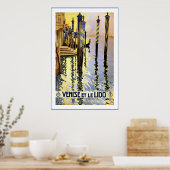 Poster Vintage voyage "Venise et le Lido" (Cuisine)
