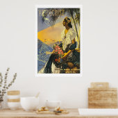 Poster Vintage voyage "Vera Cruz" (Cuisine)