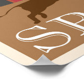 Poster Vintage voyage vers l'Espagne (Coin)