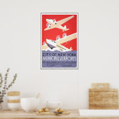 Poster Vintage voyage Ville De New York (Cuisine)