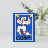 Poster Vintage voyage "Visit Cuba" Carte postale (Debout devant)