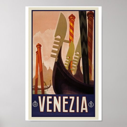 Poster Vintage voyage - Visiter le Venezuela (Devant)