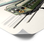 Poster Vintage voyage. Voyage en train (Coin)