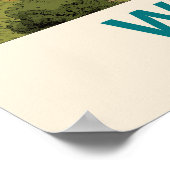 Poster Vintage voyage Wengen Suisse (Coin)