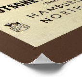 Poster Vintage voyage Zeppelin Hindenburg (Coin)