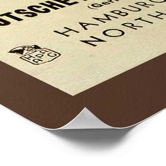 Poster Vintage voyage Zeppelin Hindenburg (Coin)