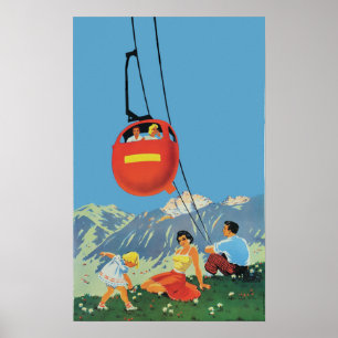 Poster Vintage voyage - ZWEISIMMEN