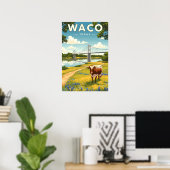Poster Vintage Waco Texas (Bureau à domicile)
