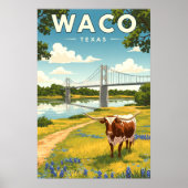 Poster Vintage Waco Texas (Devant)