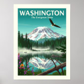 Poster Vintage Washington (Devant)