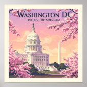 Poster Vintage Washington D.C. (Devant)