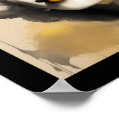 Poster vintage watercolor yellow girls 3/3 all in one (Coin)