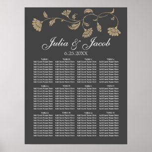 Poster Vintage wedding planner Floral