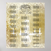 Poster Vintage Wedding Special Event Guest Seating Chart (Devant)