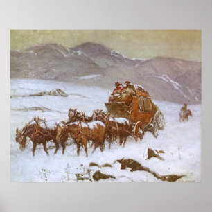 Poster Vintage West, Pourquoi le courrier a été tardif pa