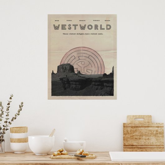Poster Vintage Westworld (Cuisine)