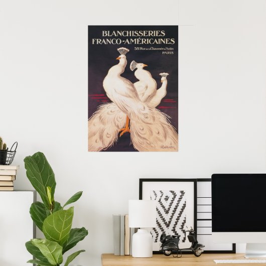 Poster vintage White Peacocks (Bureau à domicile)