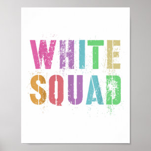 Poster Vintage White Squad Game Winners Wear Team Col
