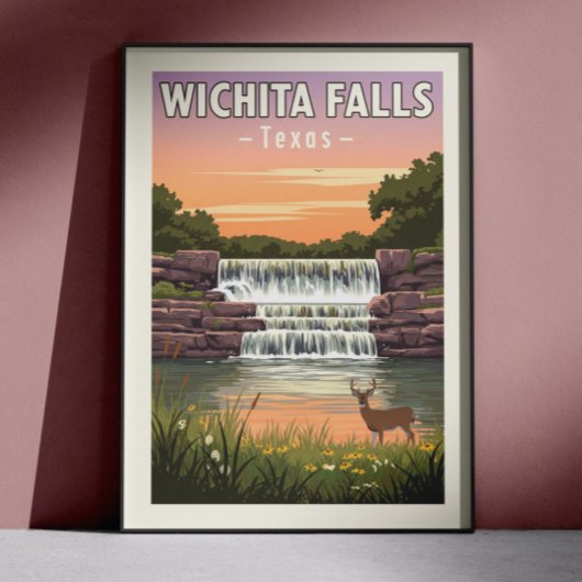 Poster Vintage Wichita Falls Texas