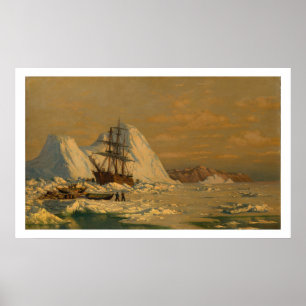 Poster Vintage William Bedford Un incident de chasse à la