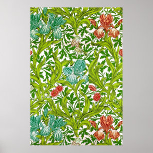 Poster Vintage William Morris Iris